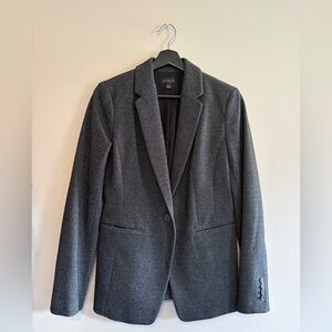 Ann Taylor Black and Gray Textured Women's Blazer Size 4 Business Professional